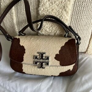 Tory Burch Brown and Cream Crossbody Bag
